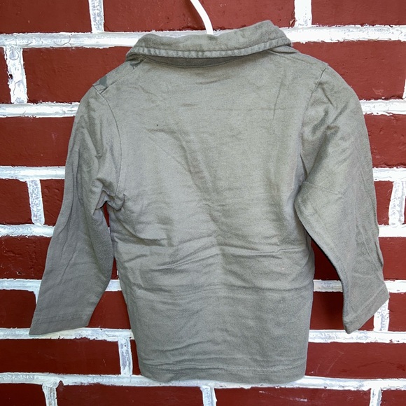 Mexx | v neck with colar long sleeve tee military green | size 24-30m - Picture 2 of 5